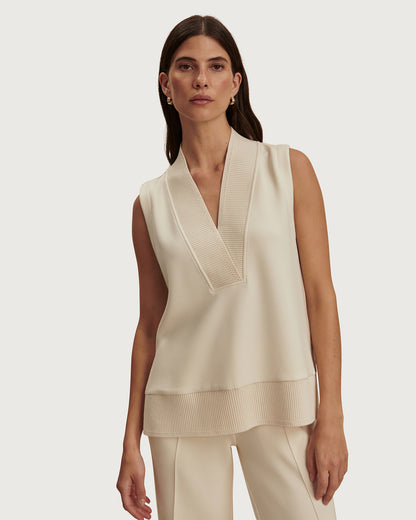 Freida V Neck Tank - Pristine