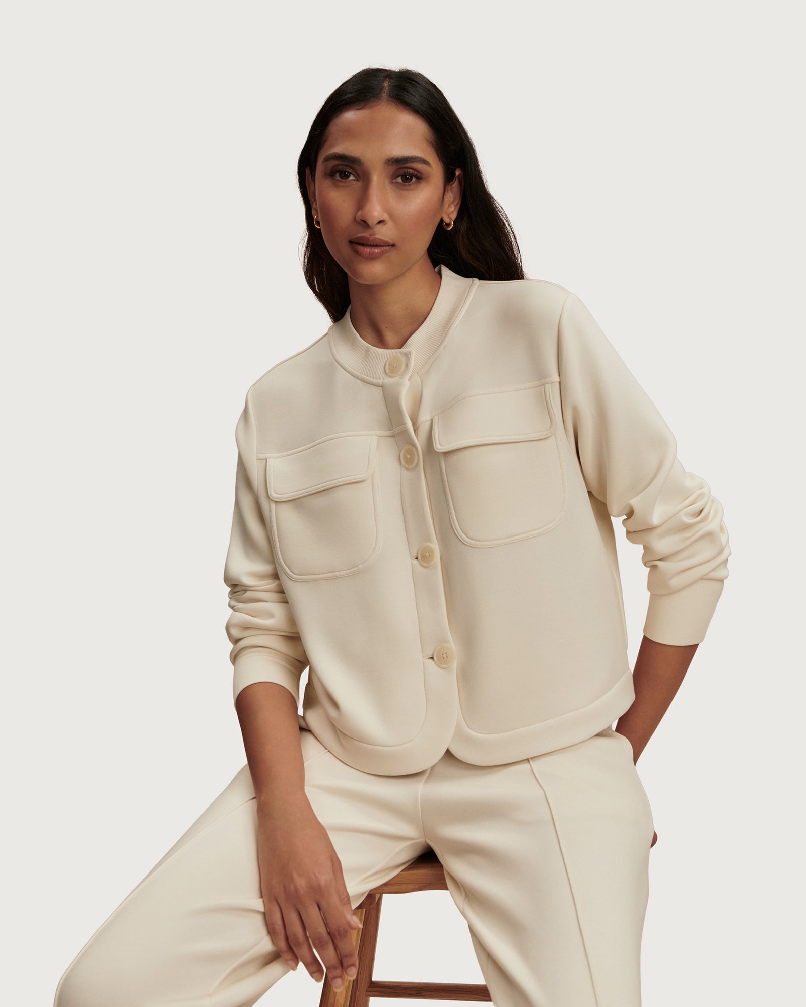 Hartwell Button Through Sweat - Pristine