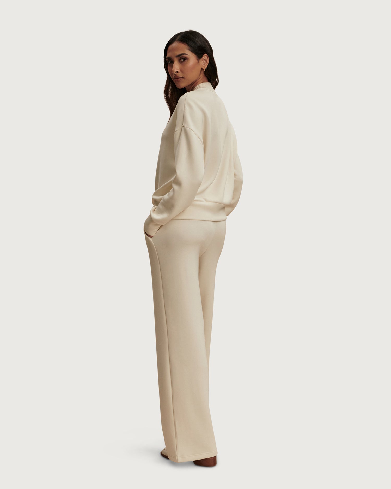 Reena Button Front Sweat - Pristine