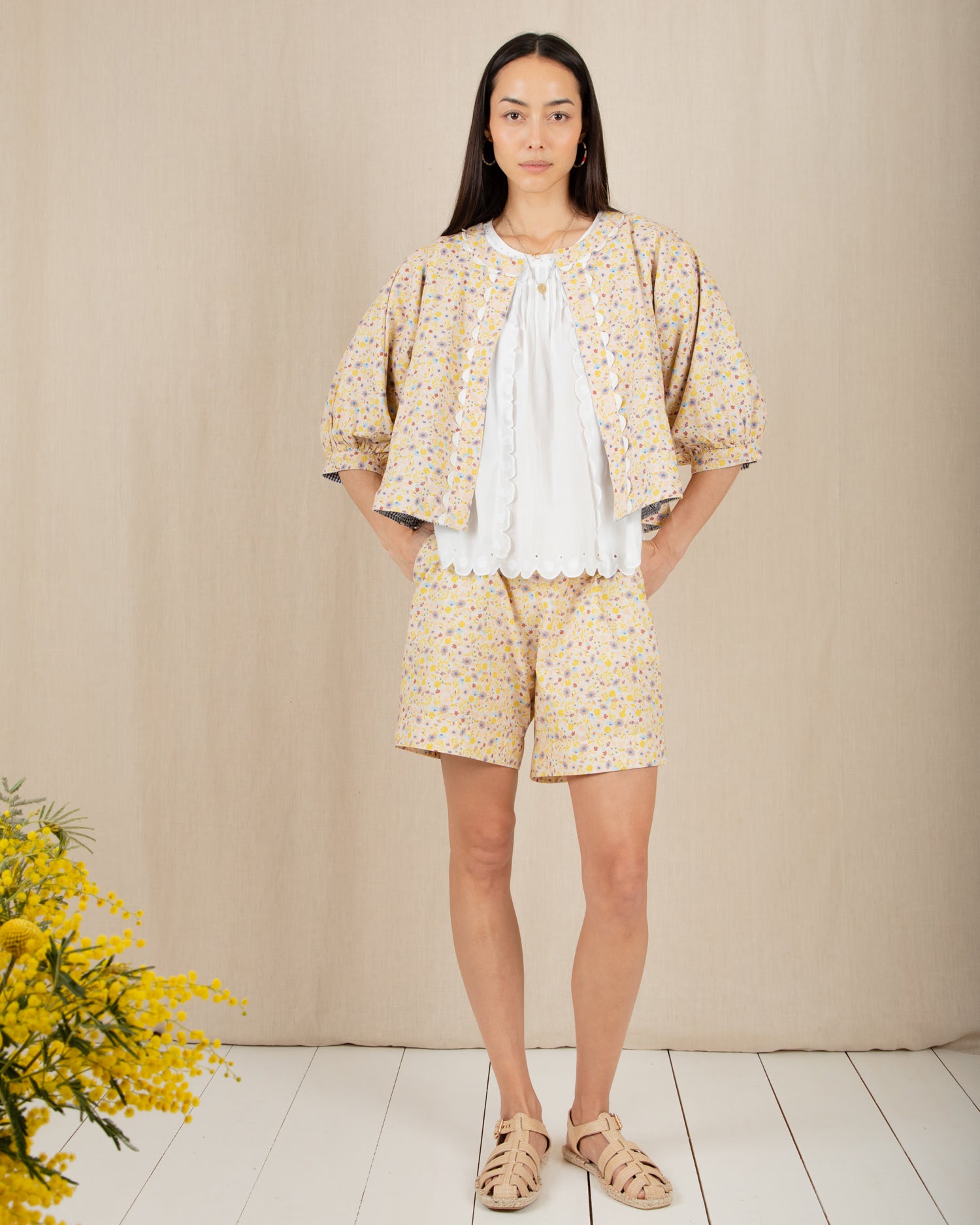 Vida Reversible Jacket - Navy/Lemon Zest