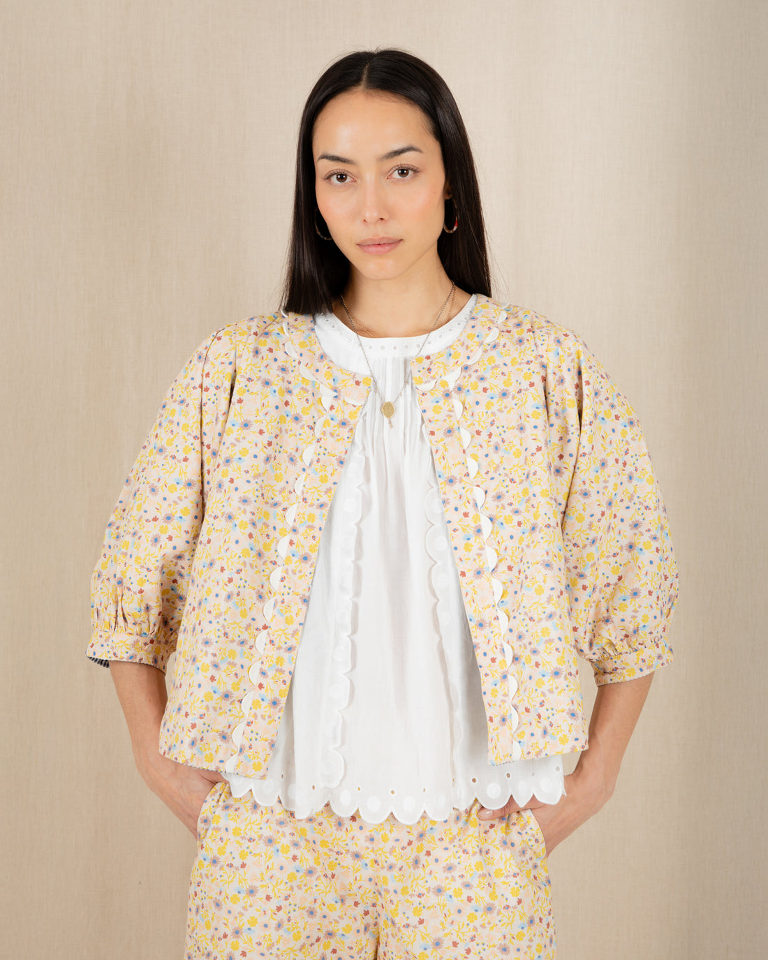 Vida Reversible Jacket - Navy/Lemon Zest