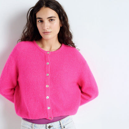 Vitow Cardigan - Neon Pink Melange