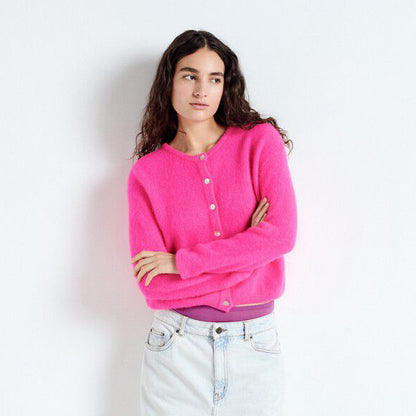 Vitow Cardigan - Neon Pink Melange
