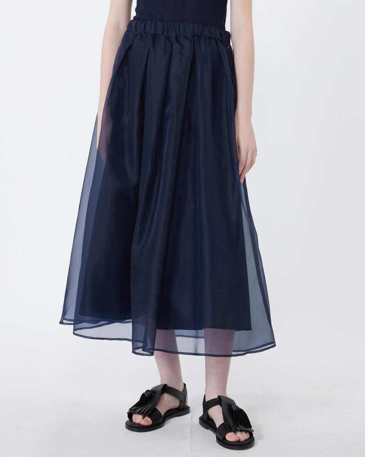 Visino Organza Skirt - Navy