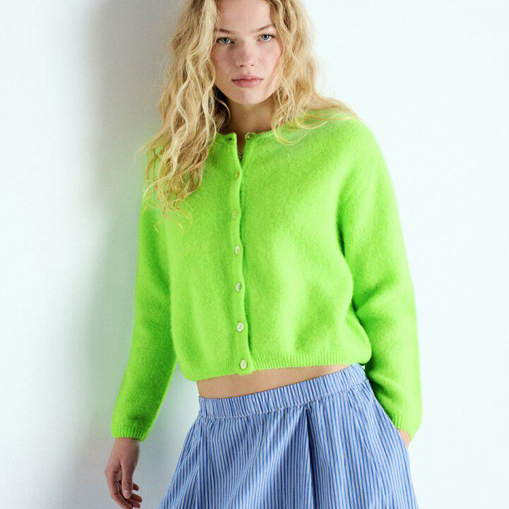 Vitow Cardigan - Pomme Fluo