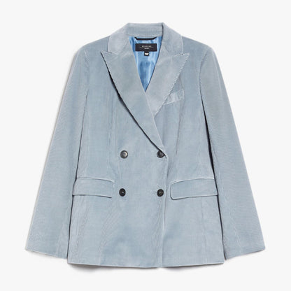 Katanga Cord Double Breasted Jacket - Sky Blue