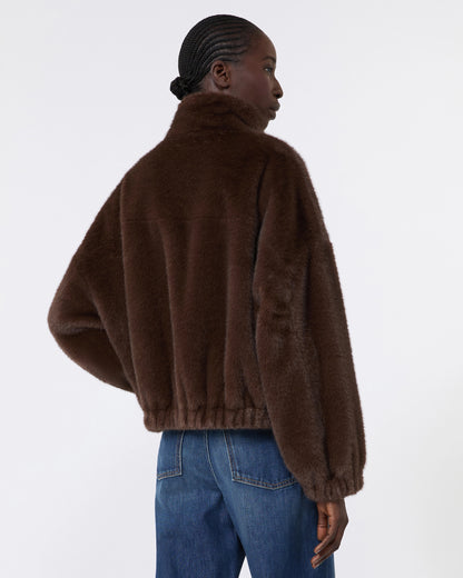 Denemone Faux Fur Bomber - Brown