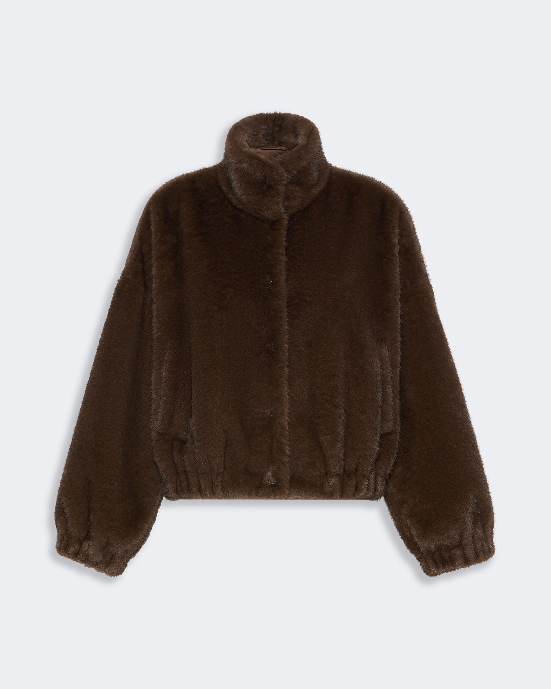 Denemone Faux Fur Bomber - Brown