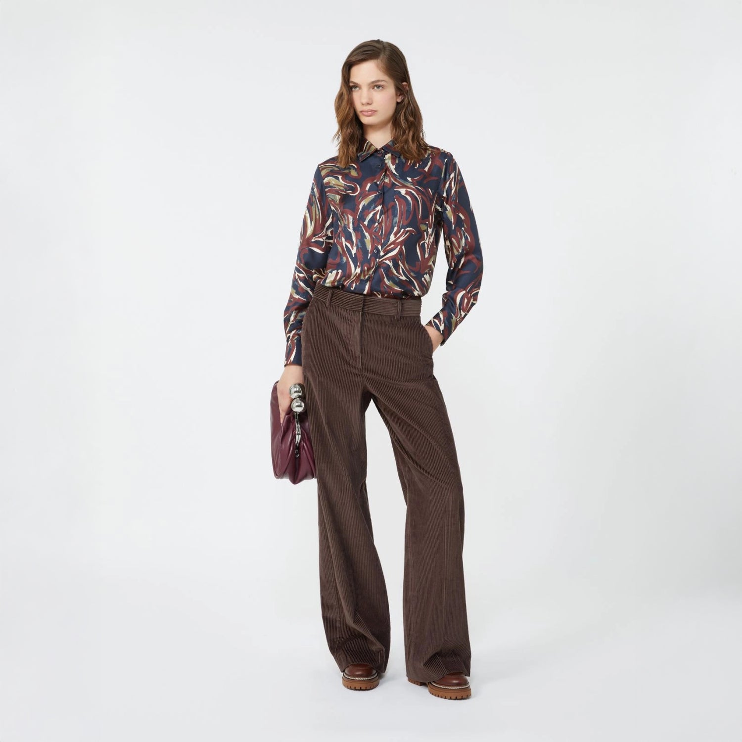 Rive Printed Shirt - Plum