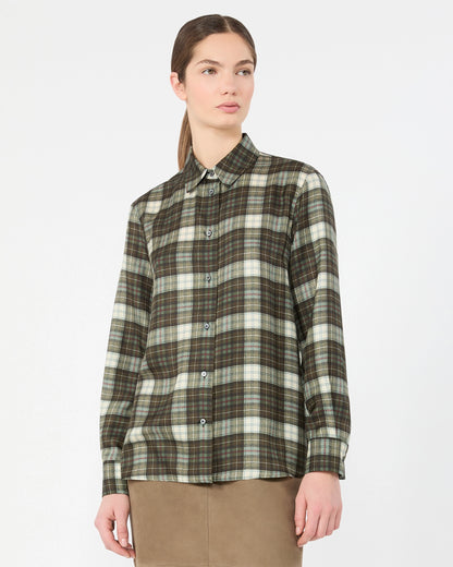 Rete Tartan Shirt - Green Ecru