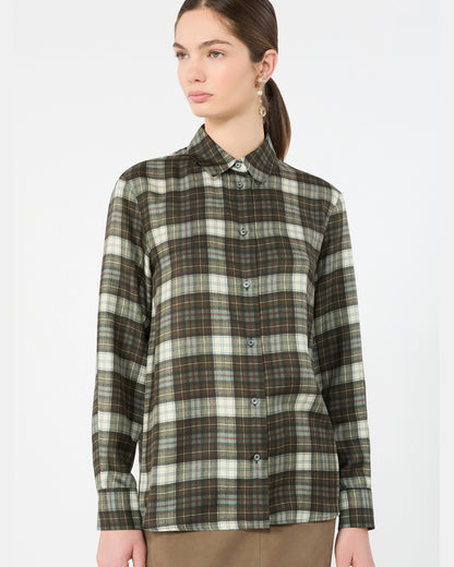 Rete Tartan Shirt - Green Ecru
