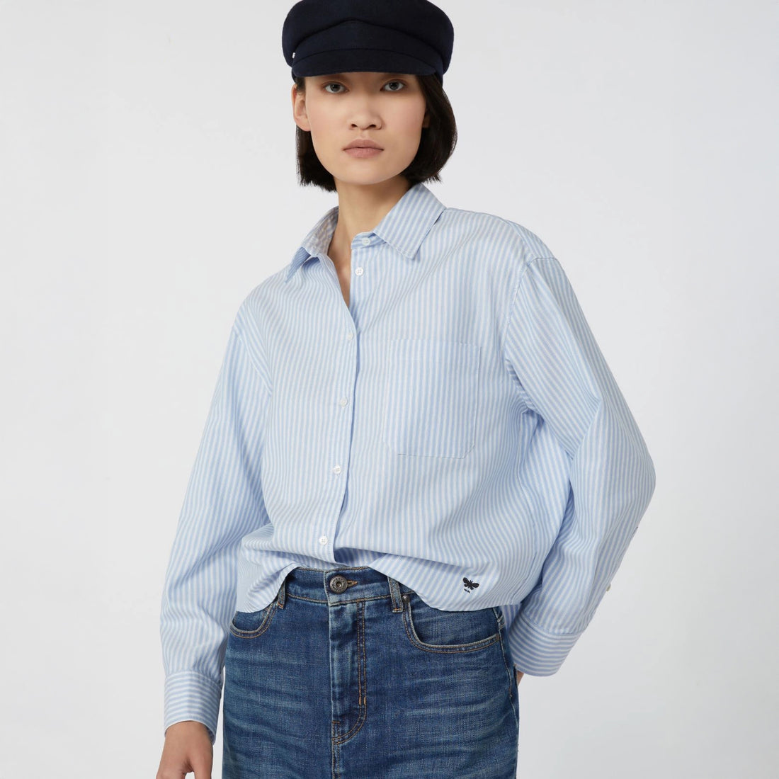 Nuoro Stripe Shirt - Light Blue