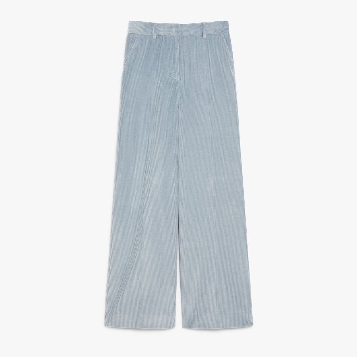 Tania Long Cord Trousers - Sky Blue