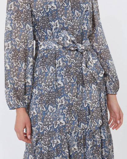 Oboli Printed Shirt Dress - Navy