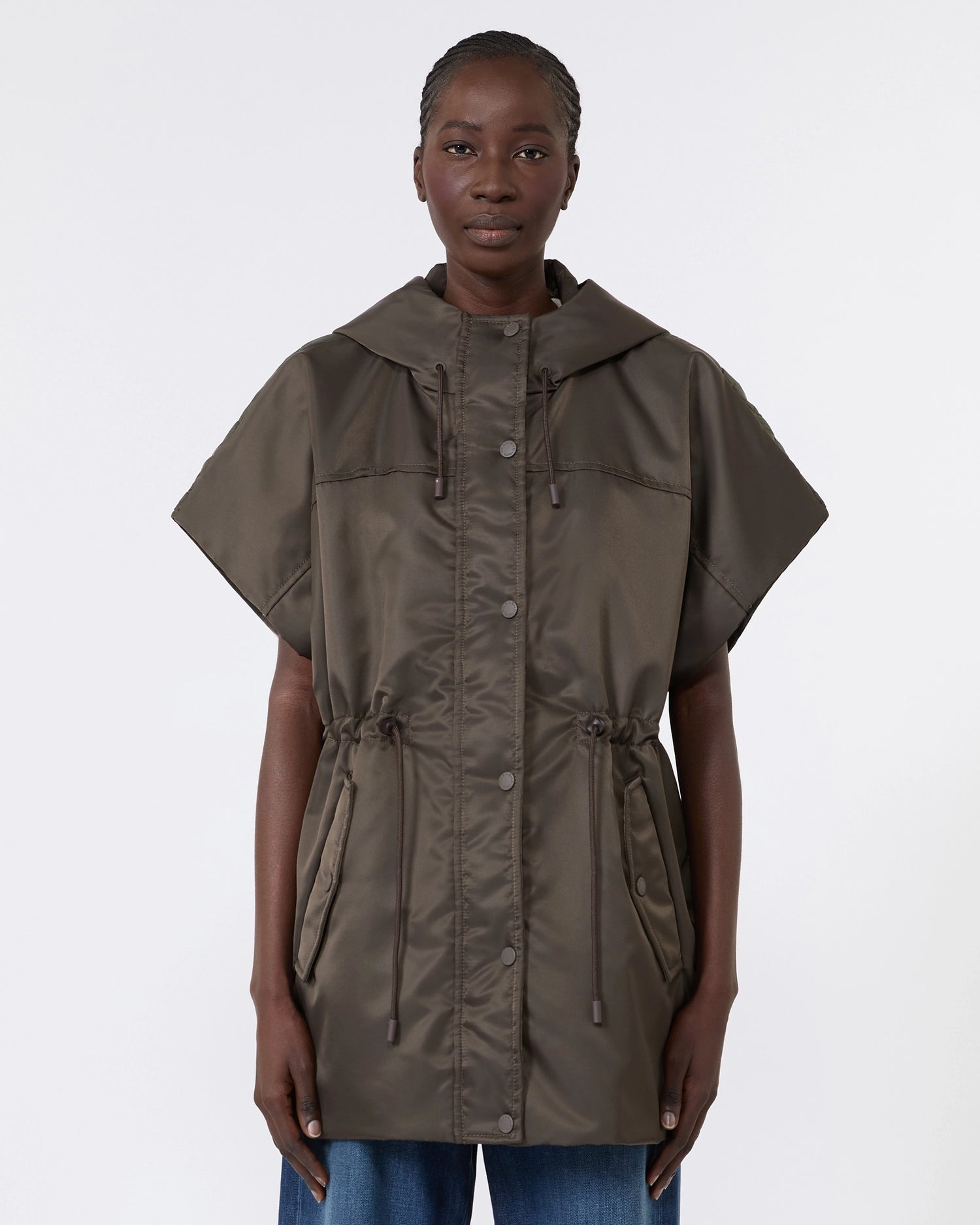 Dorigano Sleeveless Quilted Waistcoat - Mud