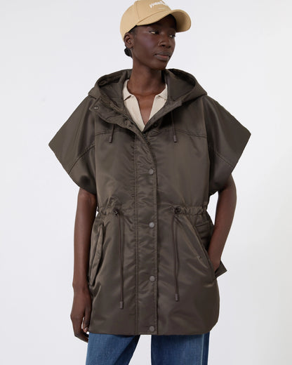 Dorigano Sleeveless Quilted Waistcoat - Mud
