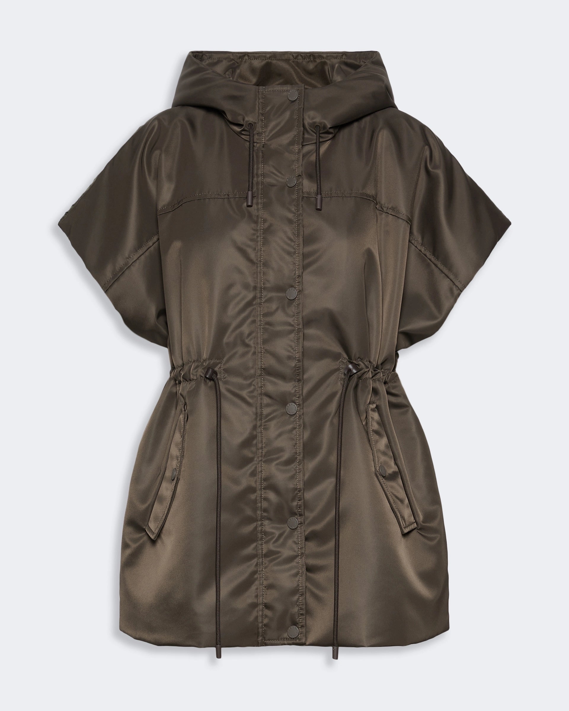 Dorigano Sleeveless Quilted Waistcoat - Mud