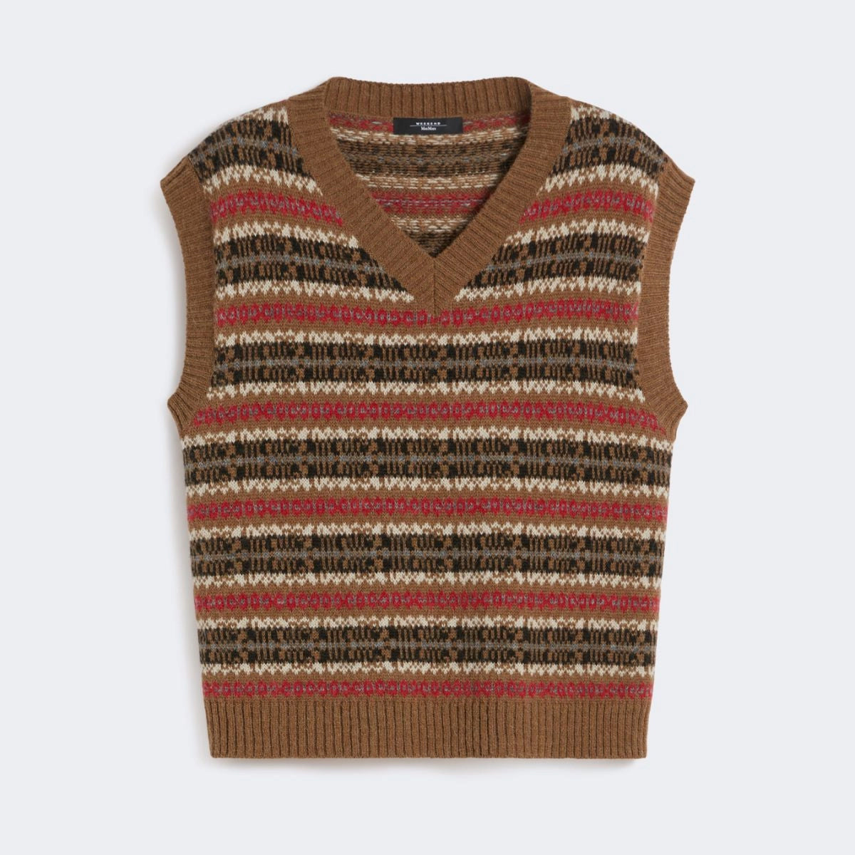 Fleres Jacquard Tank - Camel
