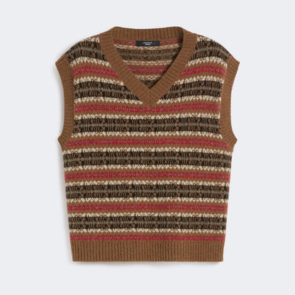 Fleres Jacquard Tank - Camel
