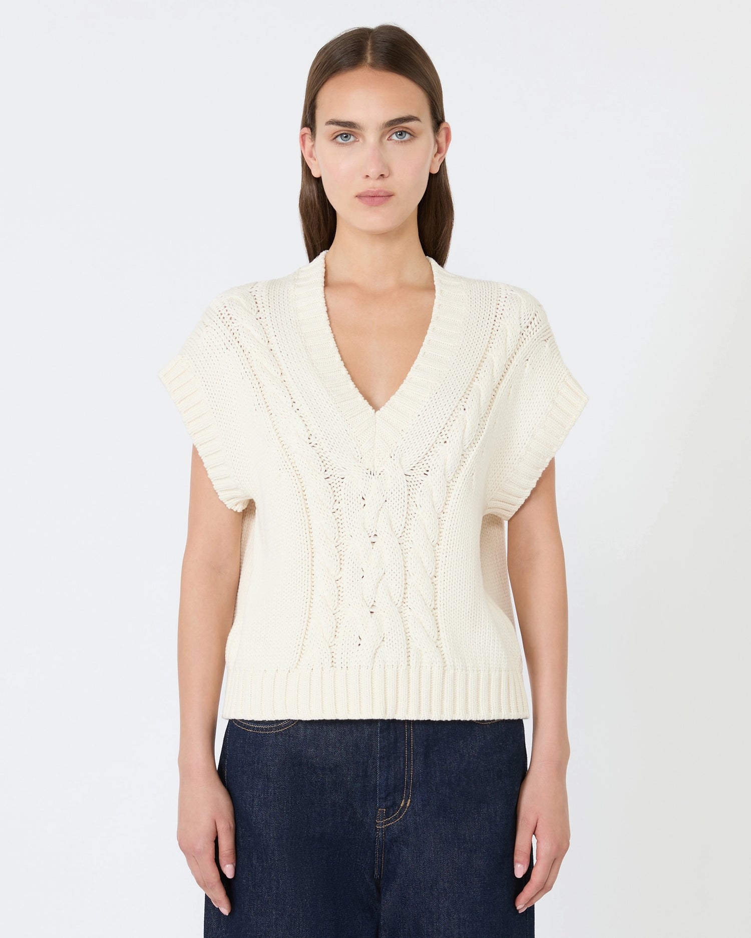 Pascia Knitted Tank - Beige