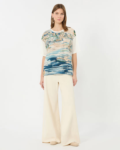 Terzo Holiday Print Tee - Light Blue