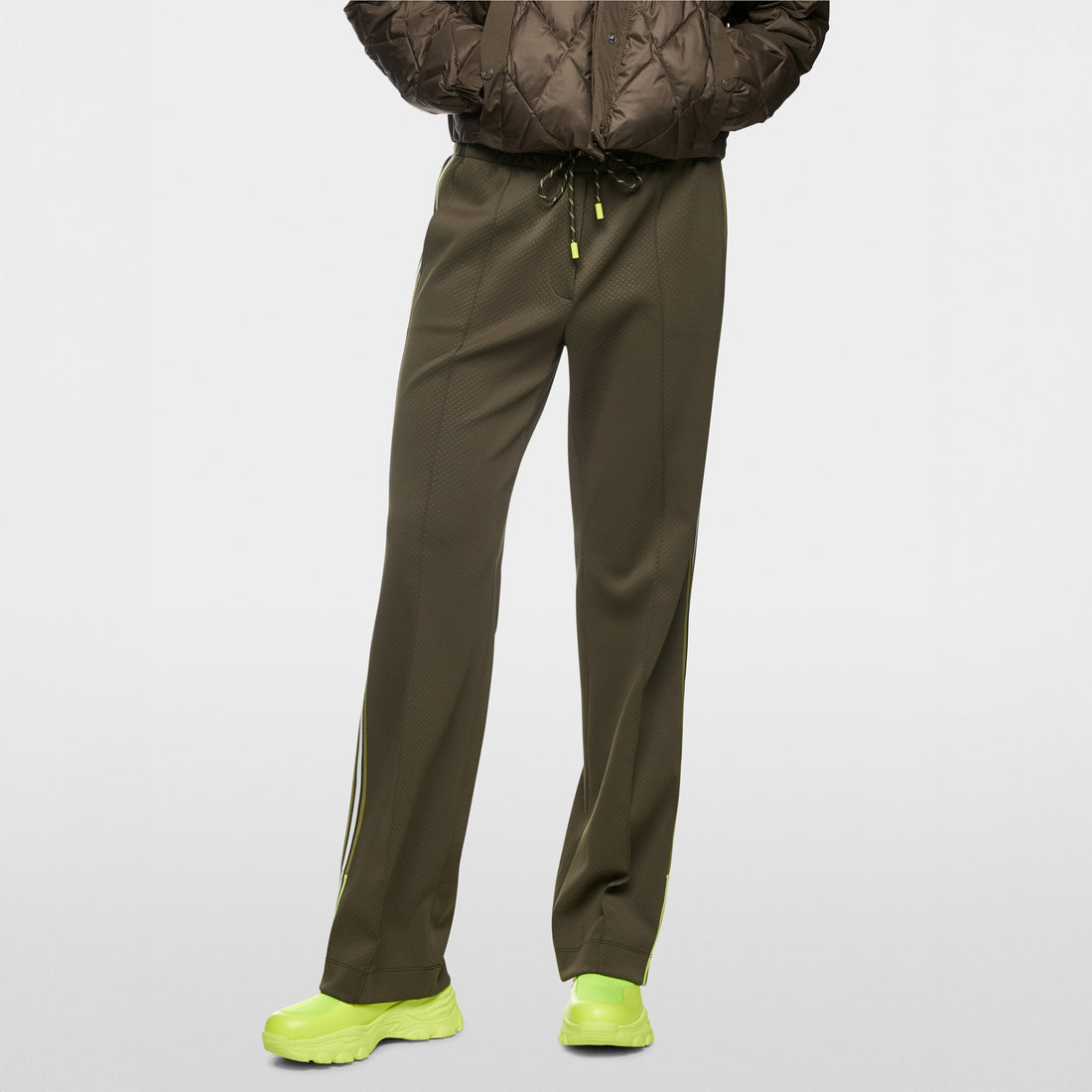 Washington Wide Leg Trousers - Olive Drab