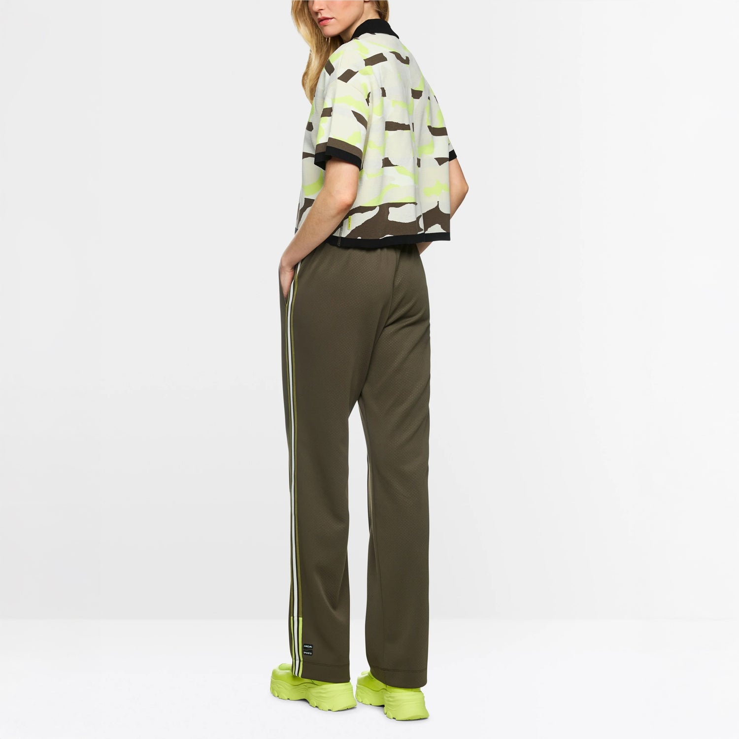Washington Wide Leg Trousers - Olive Drab