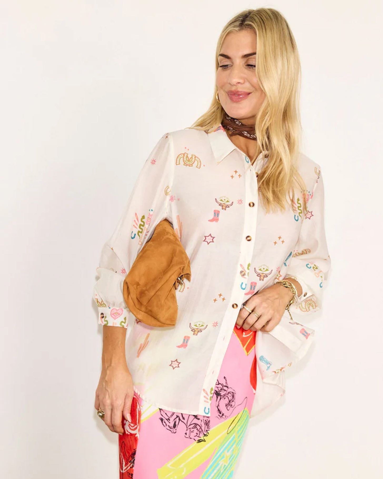 Western Icon Miley Shirt - Multi