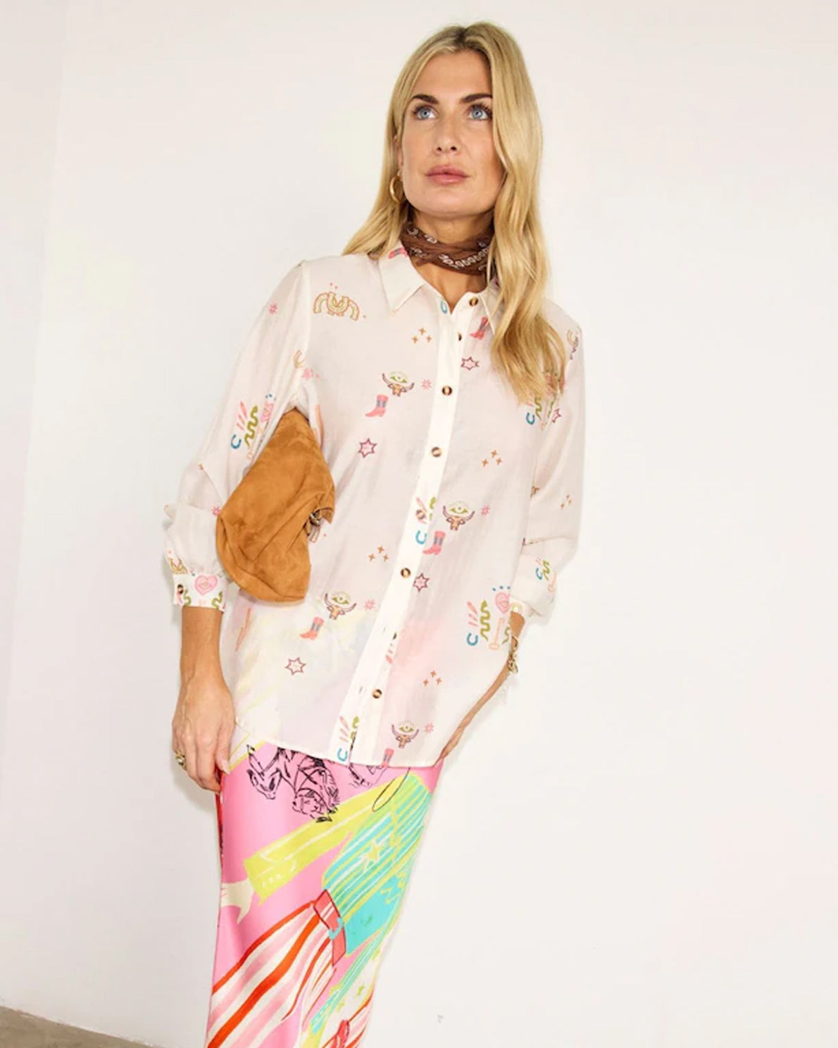 Western Icon Miley Shirt - Multi