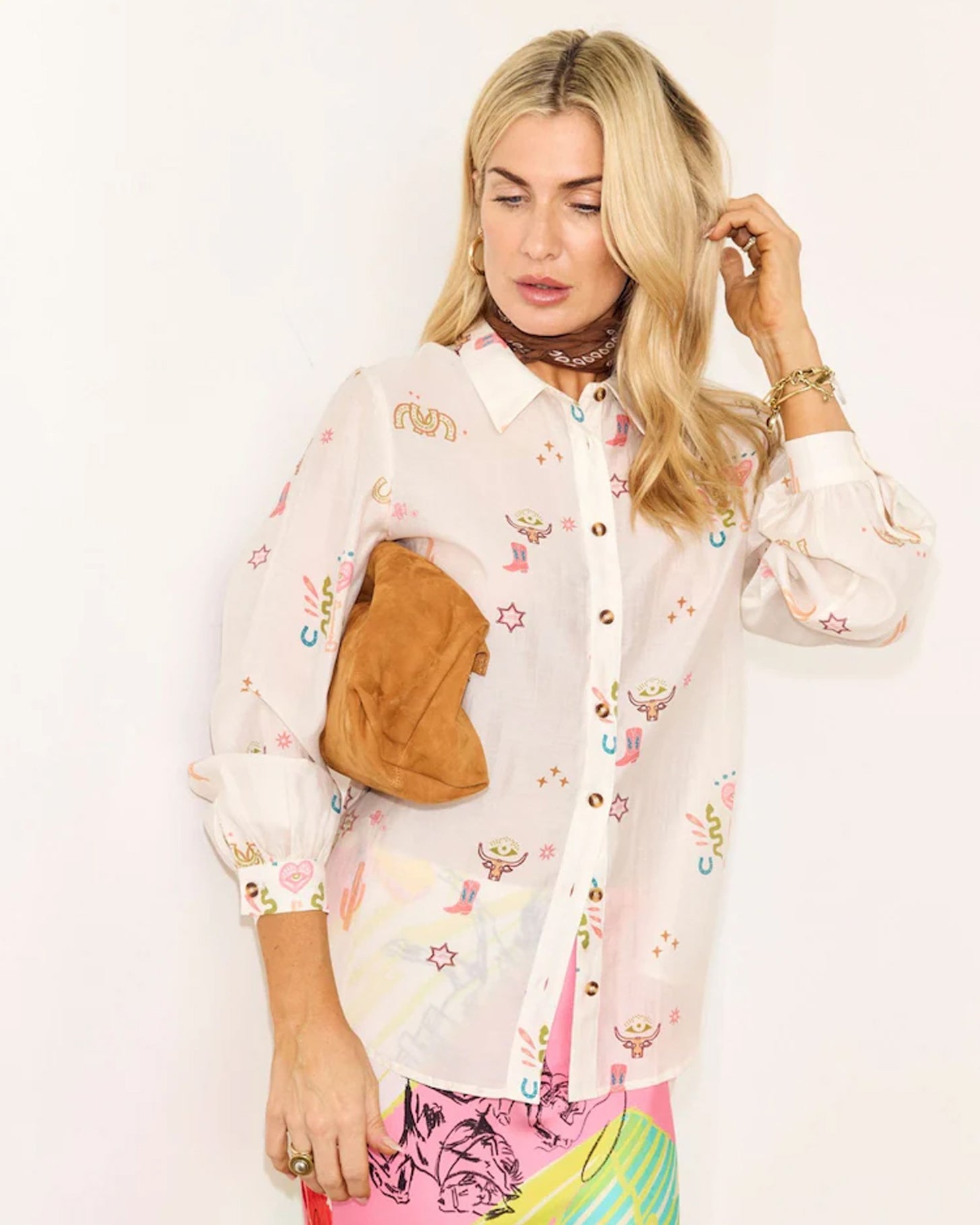 Western Icon Miley Shirt - Multi