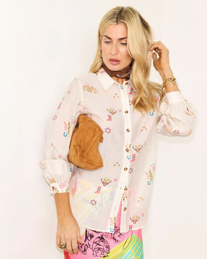 Western Icon Miley Shirt - Multi