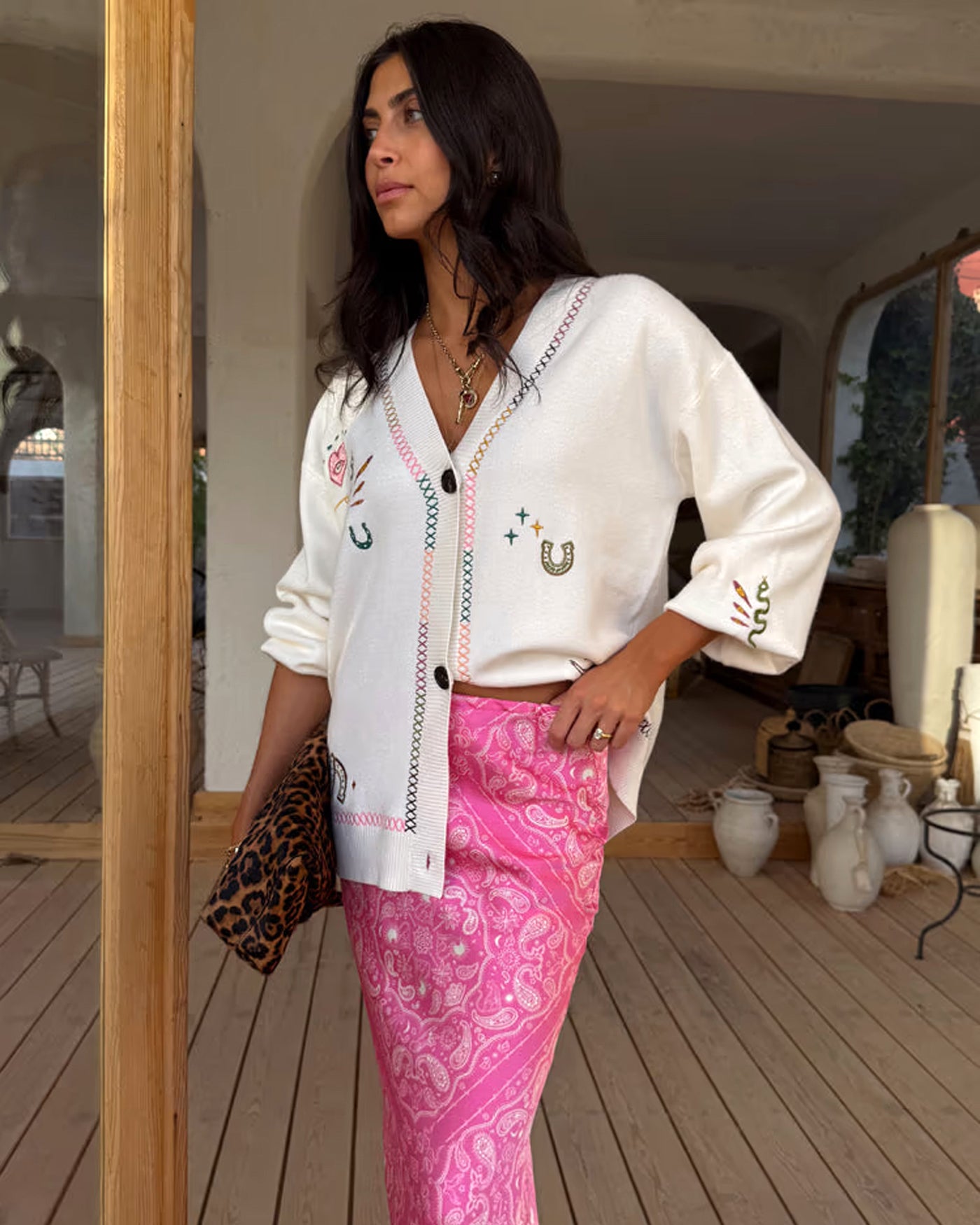 Cream Western Martha Cardigan - Cream