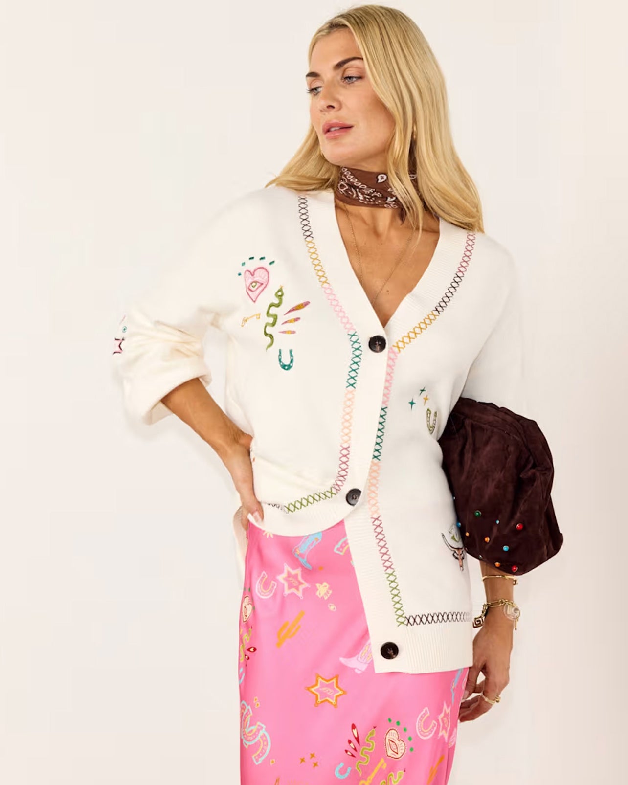 Cream Western Martha Cardigan - Cream