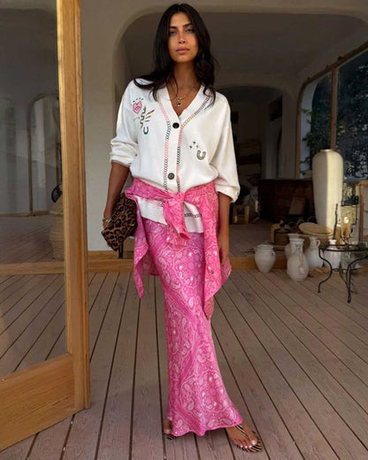 Cream Western Martha Cardigan - Cream