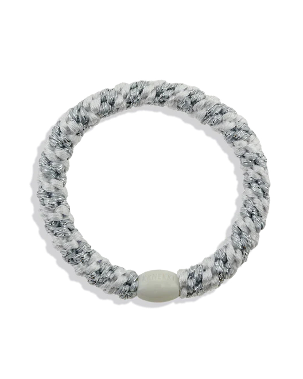 Kknekki Band - White Silver Glitter Stripe