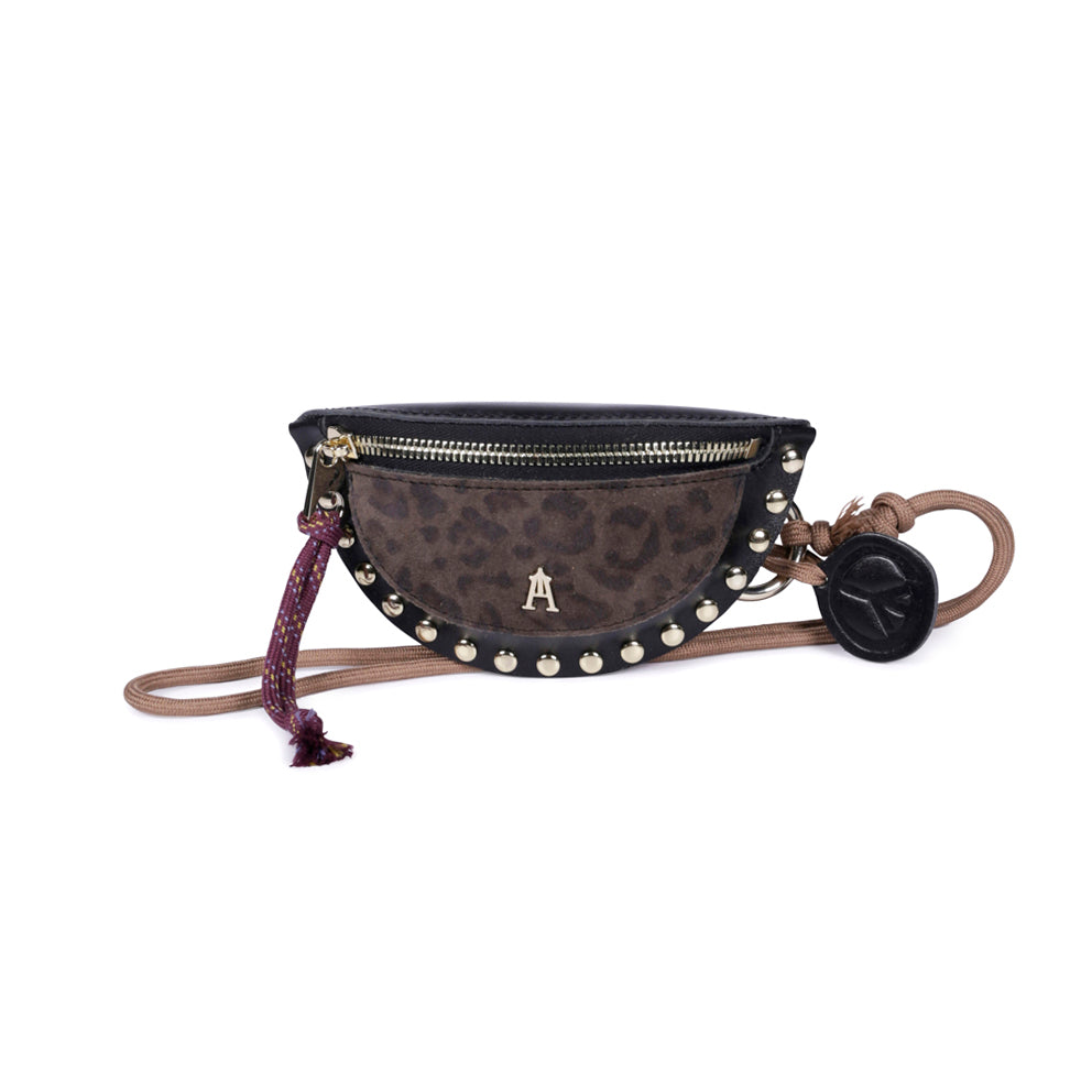 Winou Clou Calf Leather Bag - Noir Leo