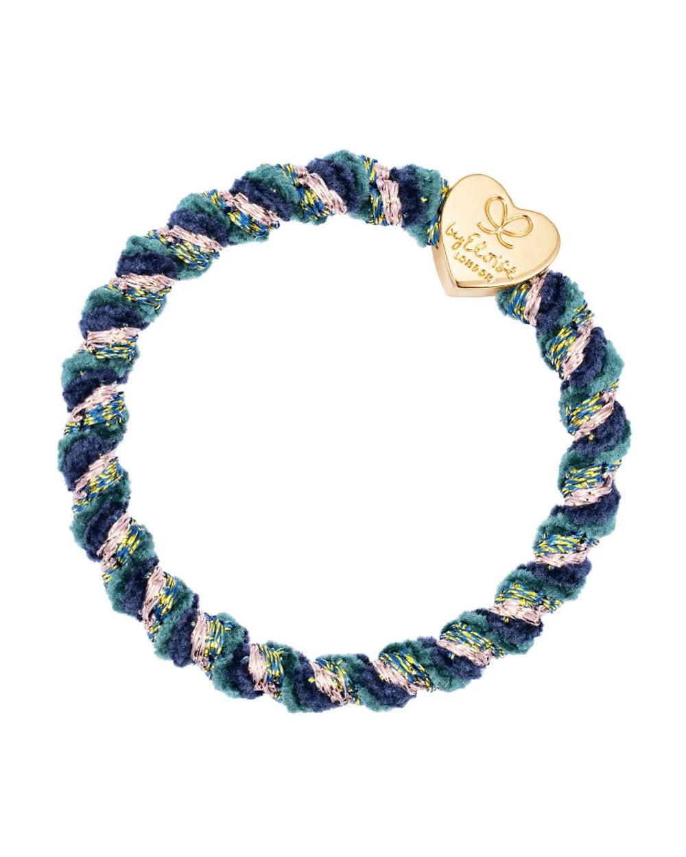 Woven Gold Heart - Velvet Moss