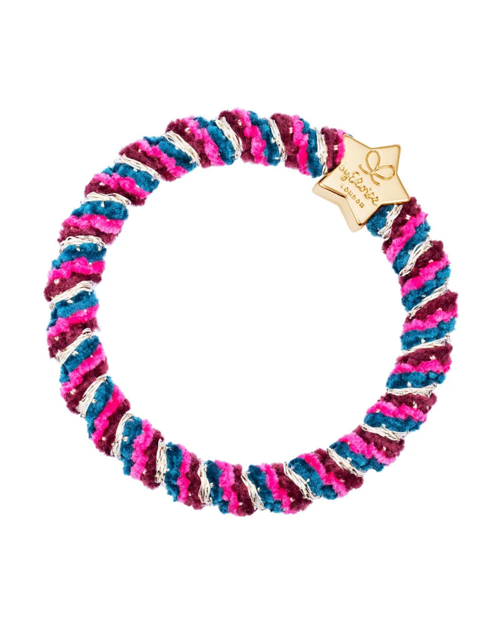 Woven Gold Star - Velvet Berry