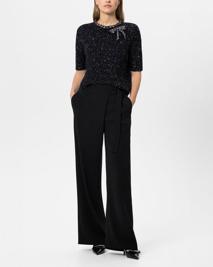 Wrap Around Trousers - Black