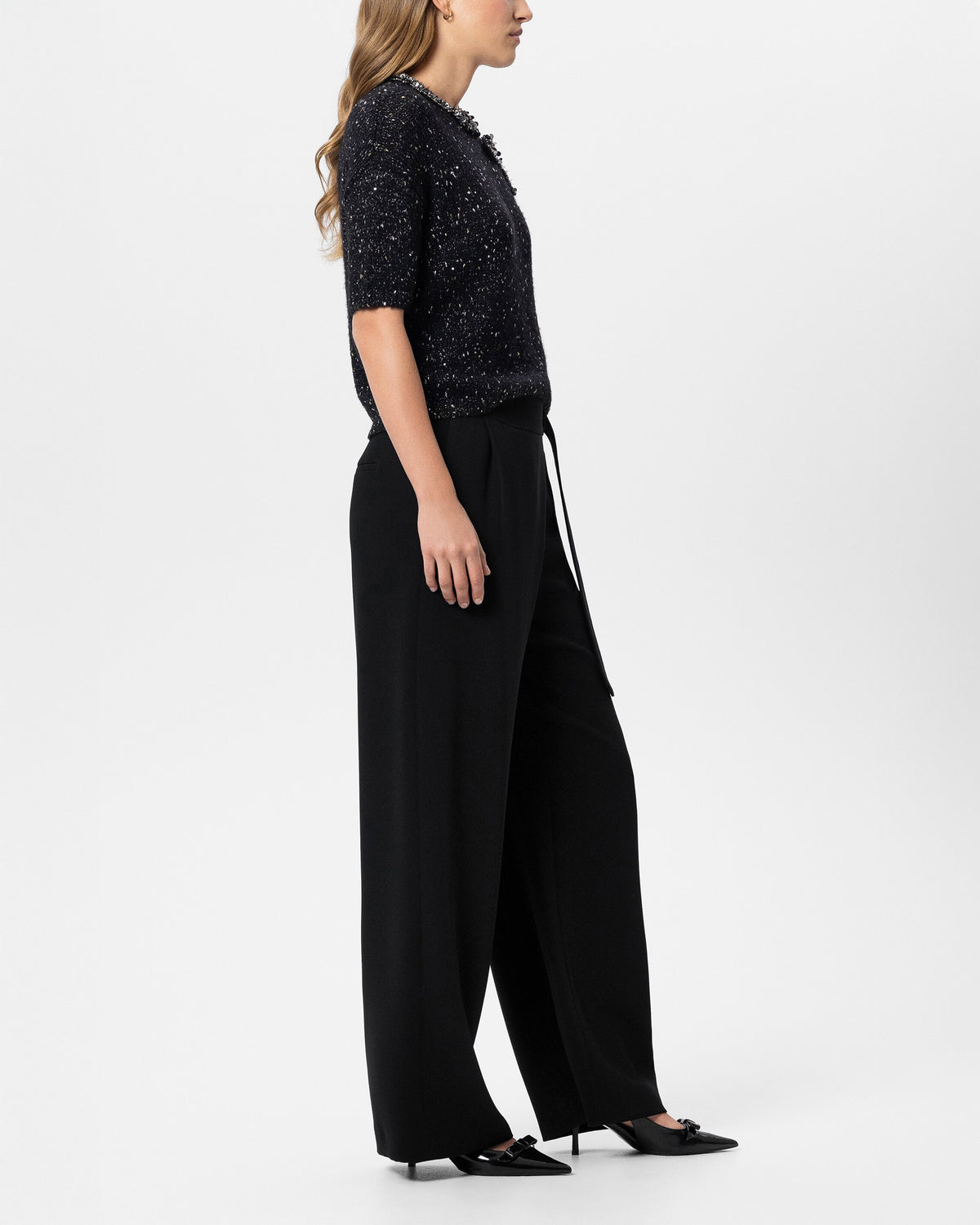 Wrap Around Trousers - Black