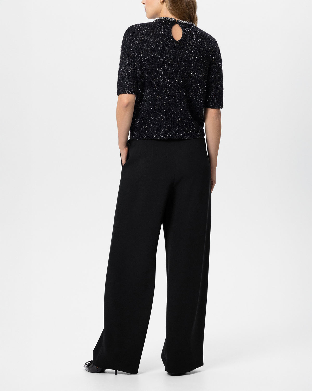 Wrap Around Trousers - Black
