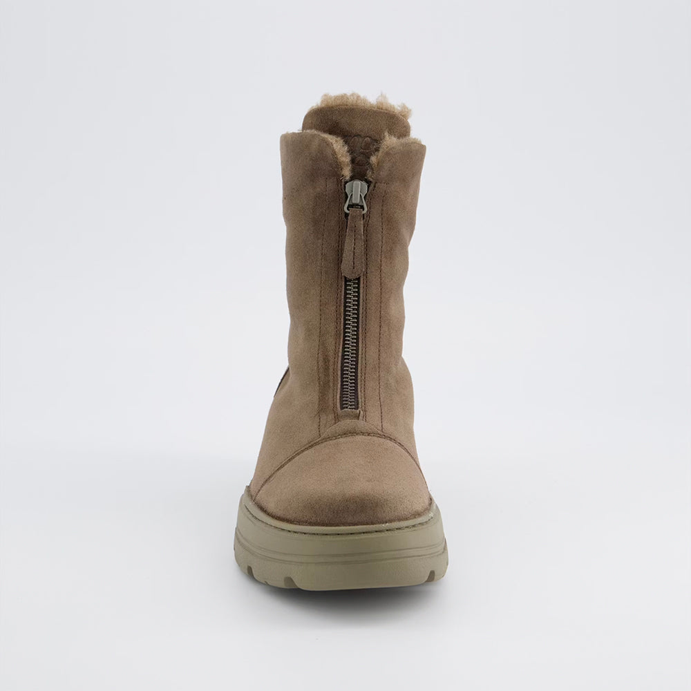 Zip Front Boot - Brown