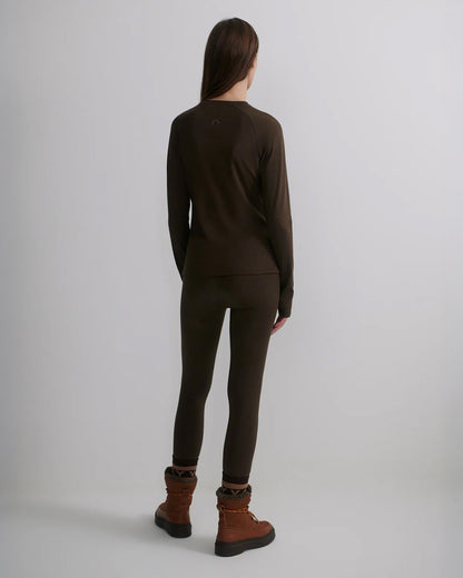 Always Warm Base Layer Legging - Deep Chocolate Marl