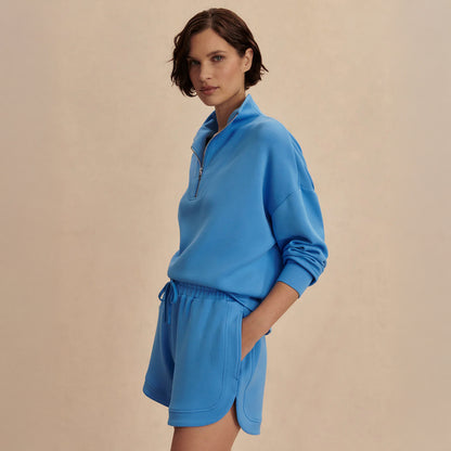 Hawley Half Zip Sweat - Azure Blue