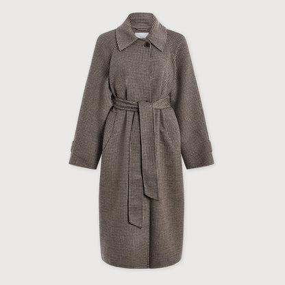Tomlinson Belted Long Coat - Deep Taupe / Sandshell Micro Puppyt
