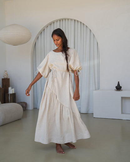 Charlotte Linen Dress - Oatmeal