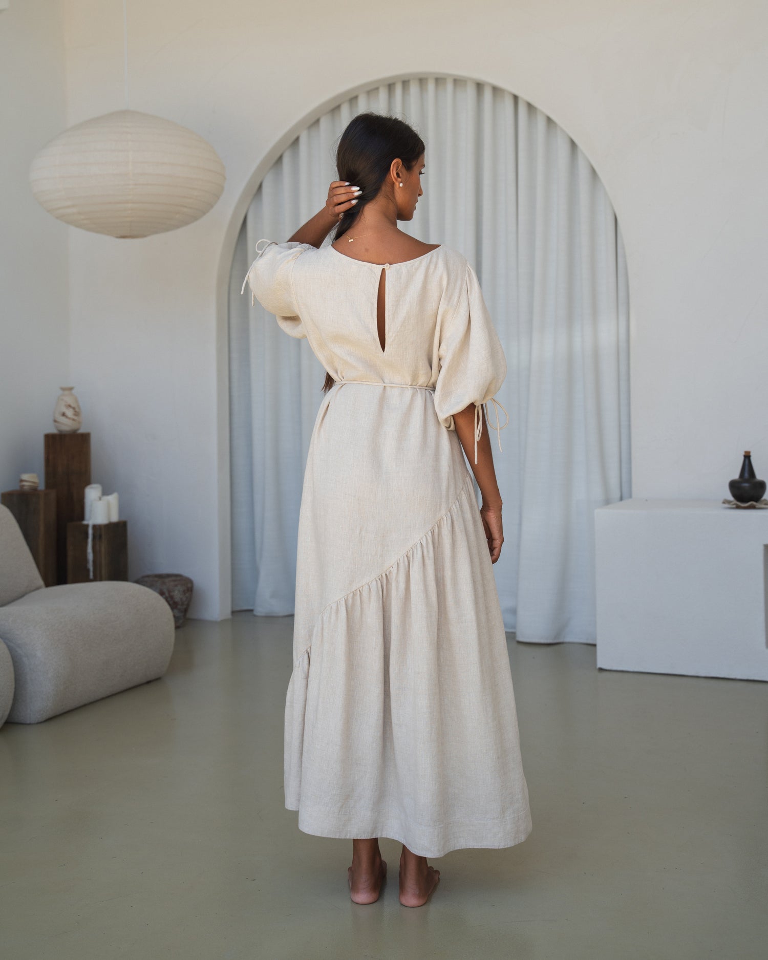 Charlotte Linen Dress - Oatmeal