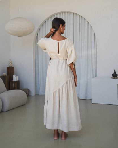 Charlotte Linen Dress - Oatmeal