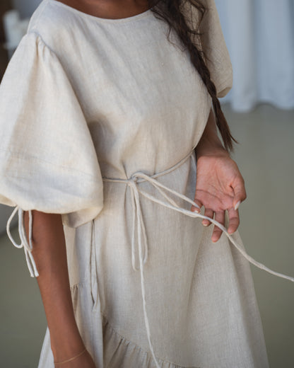 Charlotte Linen Dress - Oatmeal