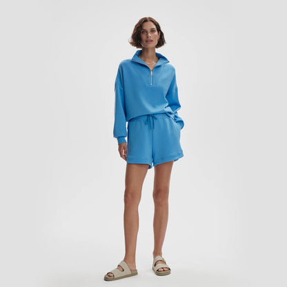 Hawley Half Zip Sweat - Azure Blue